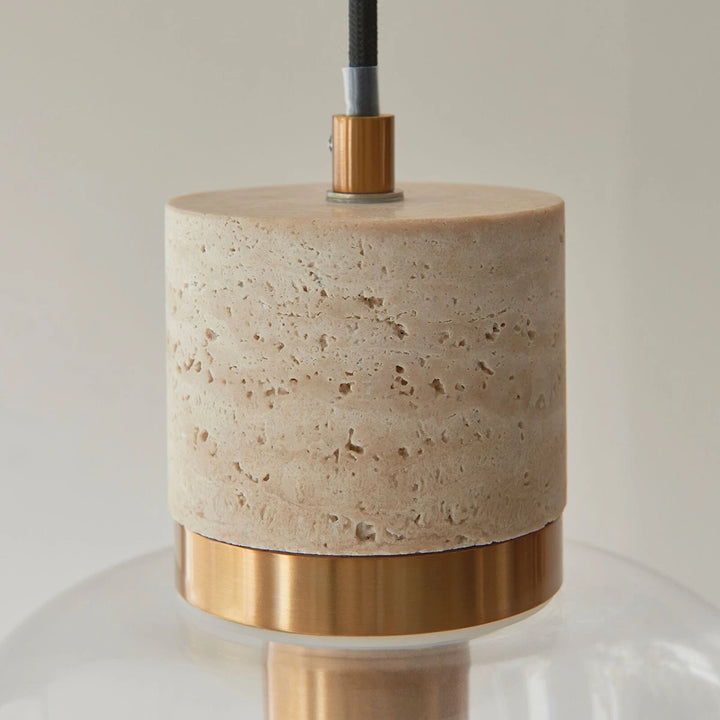 Travi Travertine 1 Pendant Light - Natural