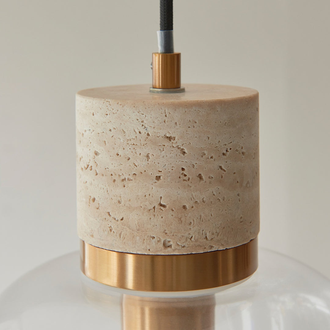Travi 1 Pendant Light - Natural Travertine
