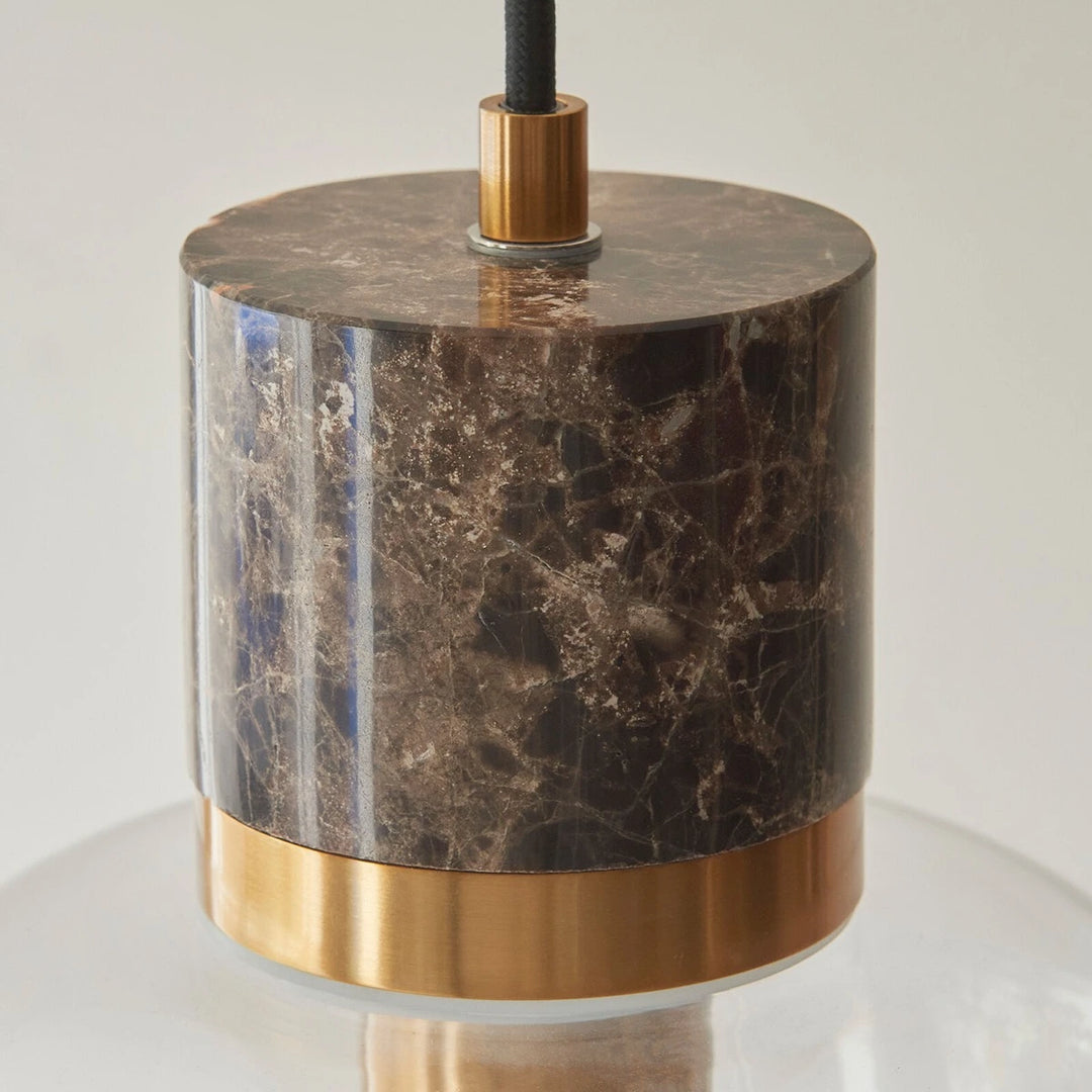 Travi Emperador Marble 1 Pendant Light - Dark Brown