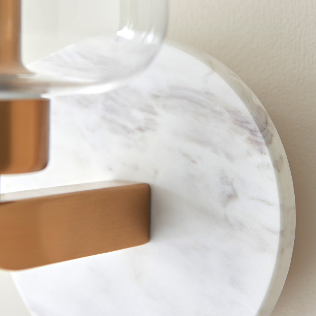 Travi Wall Light - White Volakas Marble