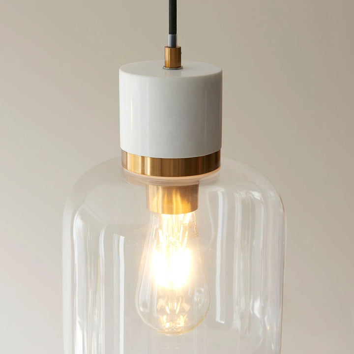 Travi Volakas Marble 1 Pendant Light - White