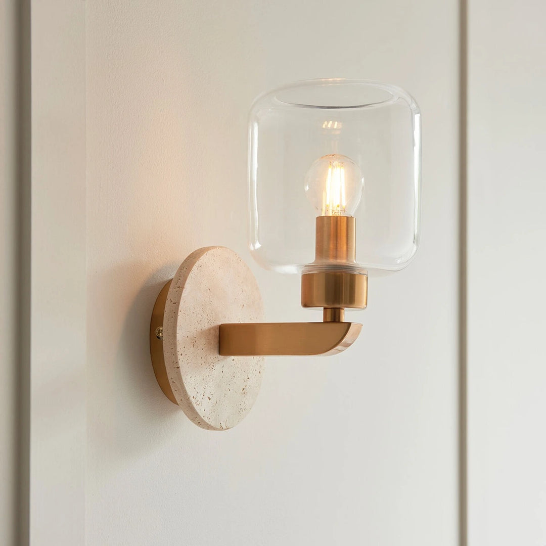 Travi Travertine Wall Light - Natural