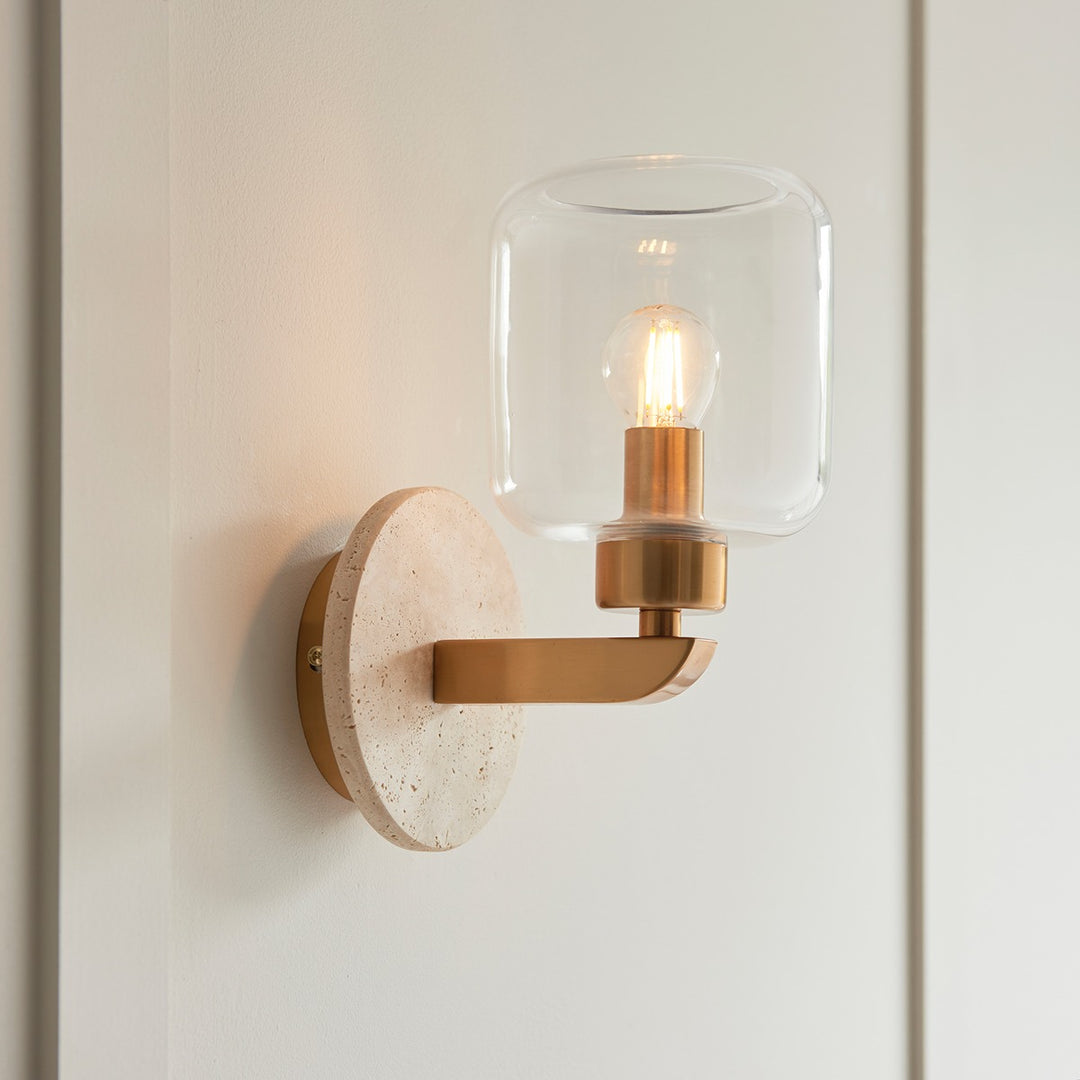Travi Wall Light - Natural Travertine