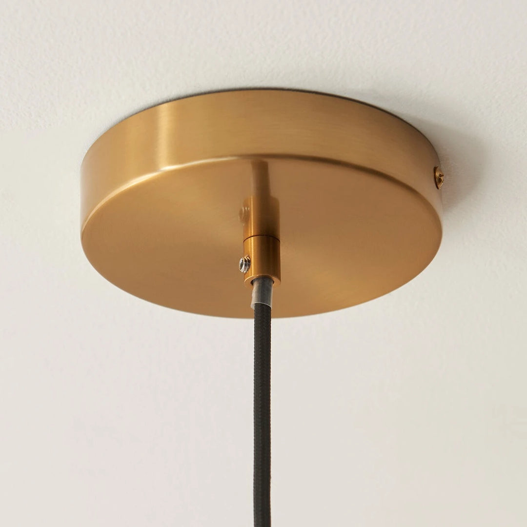 Travi Emperador Marble Ribbed 1 Pendant Light - Dark Brown