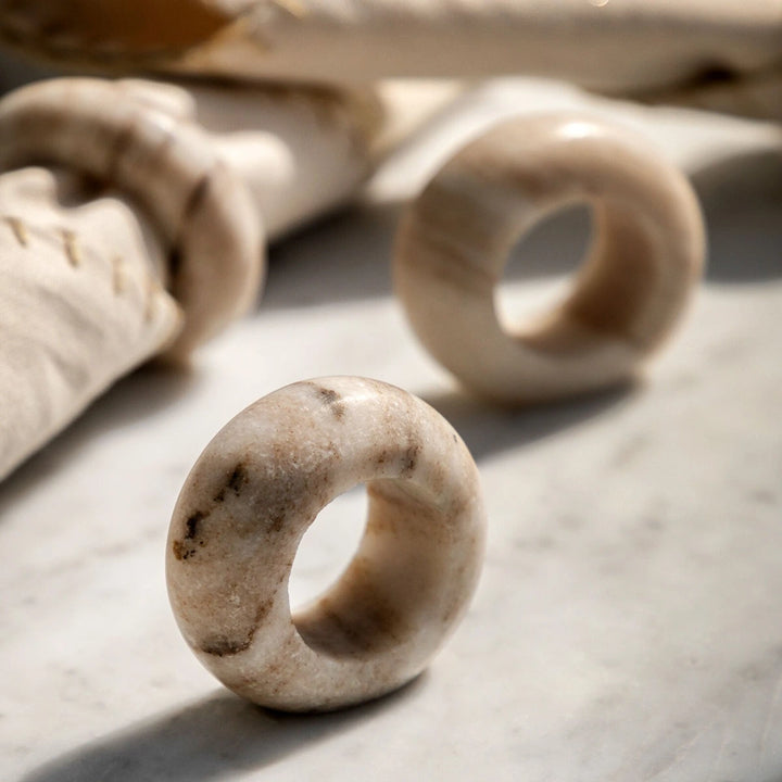Nori Set of 4 Marble Napkin Rings
