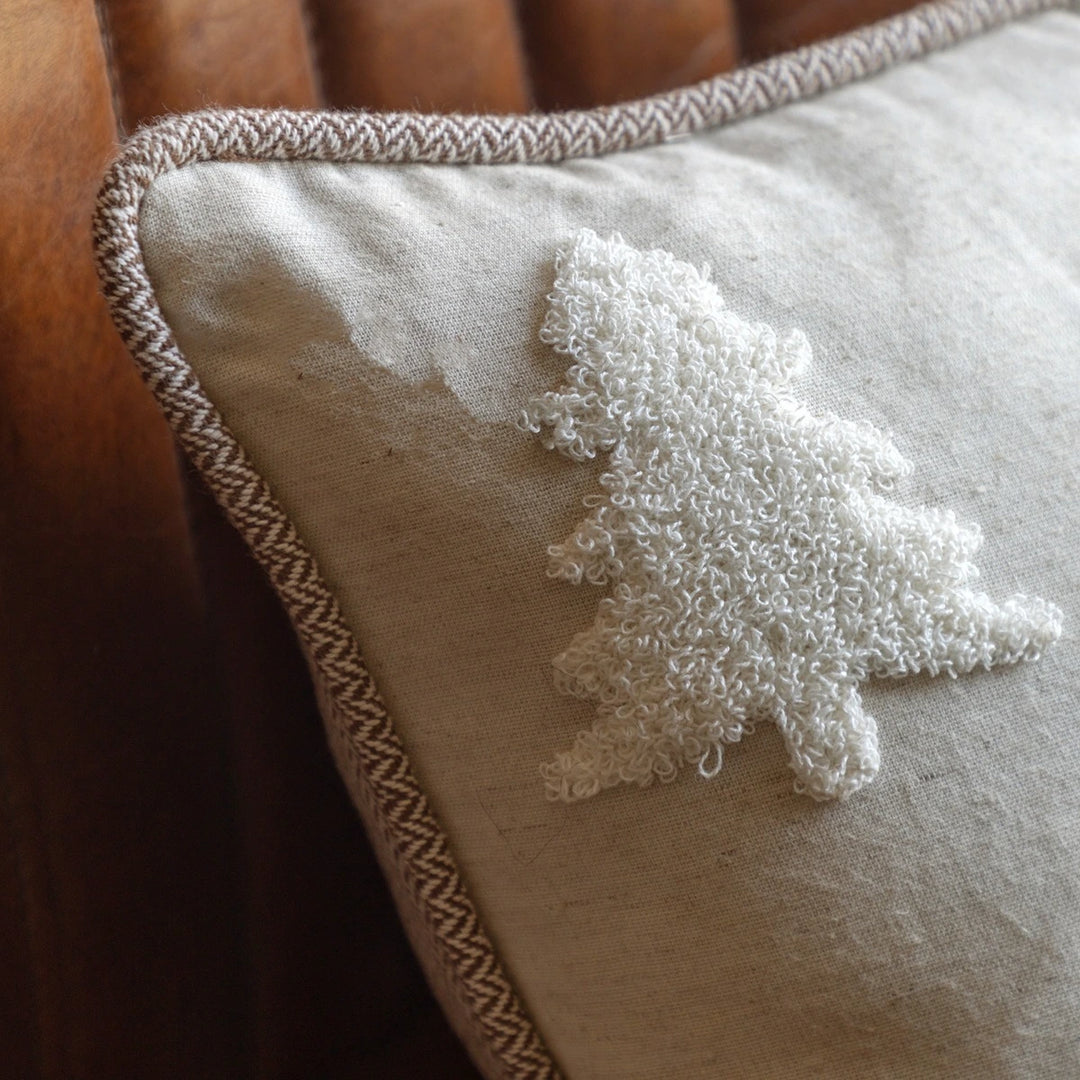 Woodland Embroidered Tree Cushion 45x45cm