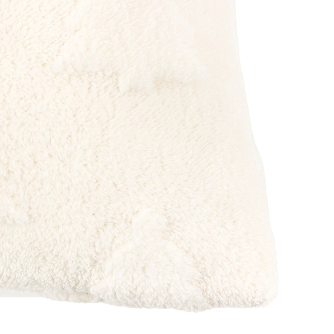 Deco Luxe Christmas Tree Sherpa Cushion - Cream