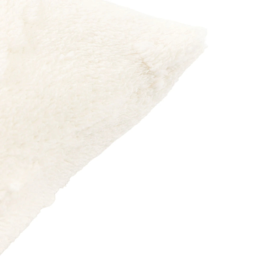 Deco Luxe Christmas Tree Sherpa Cushion - Cream