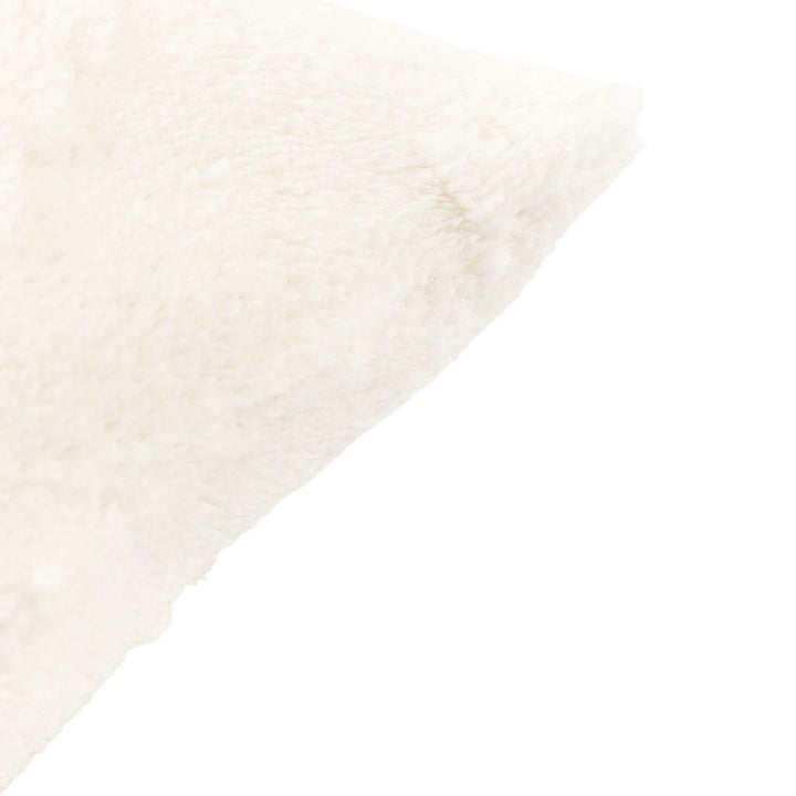 Deco Luxe Christmas Tree Sherpa Cushion - Cream