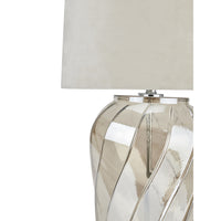 Hill Interiors Ambassador Metallic Glass Lamp with Velvet Shade