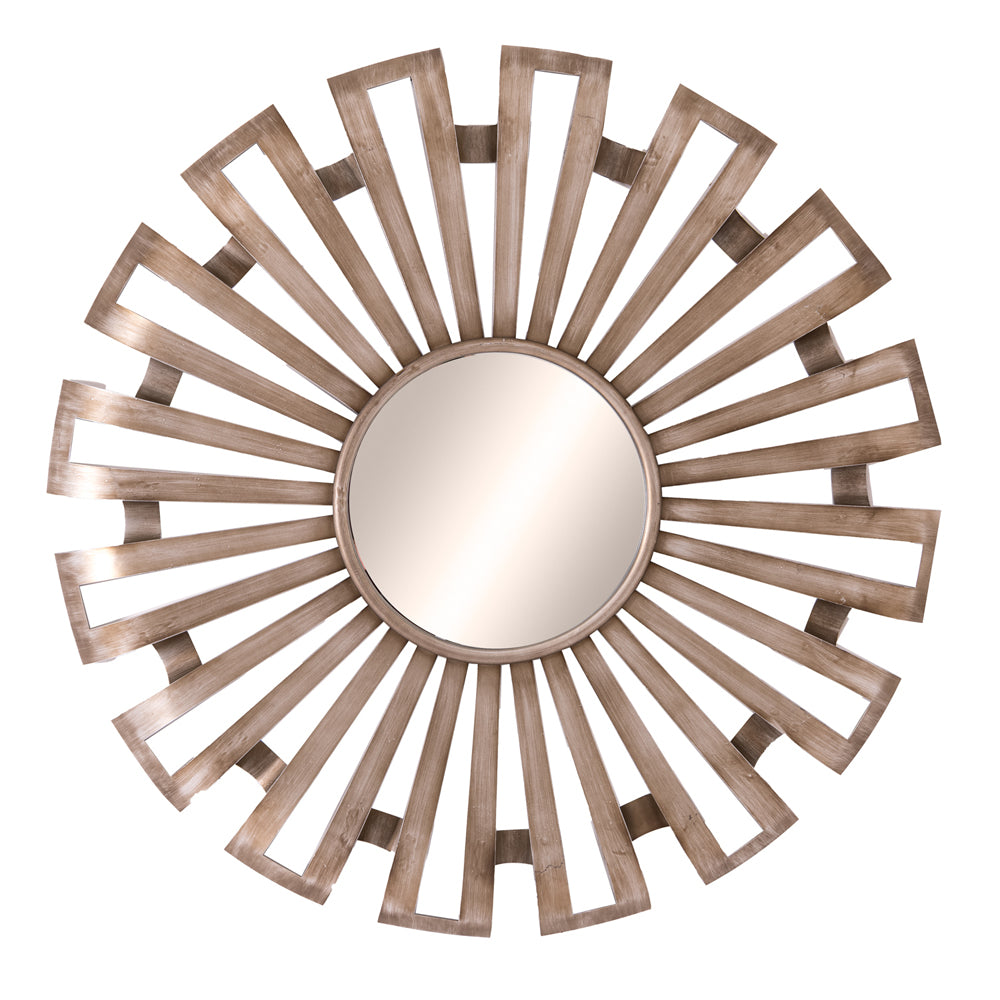 Hill Interiors Evi Antique Silver Sunburst Mirror