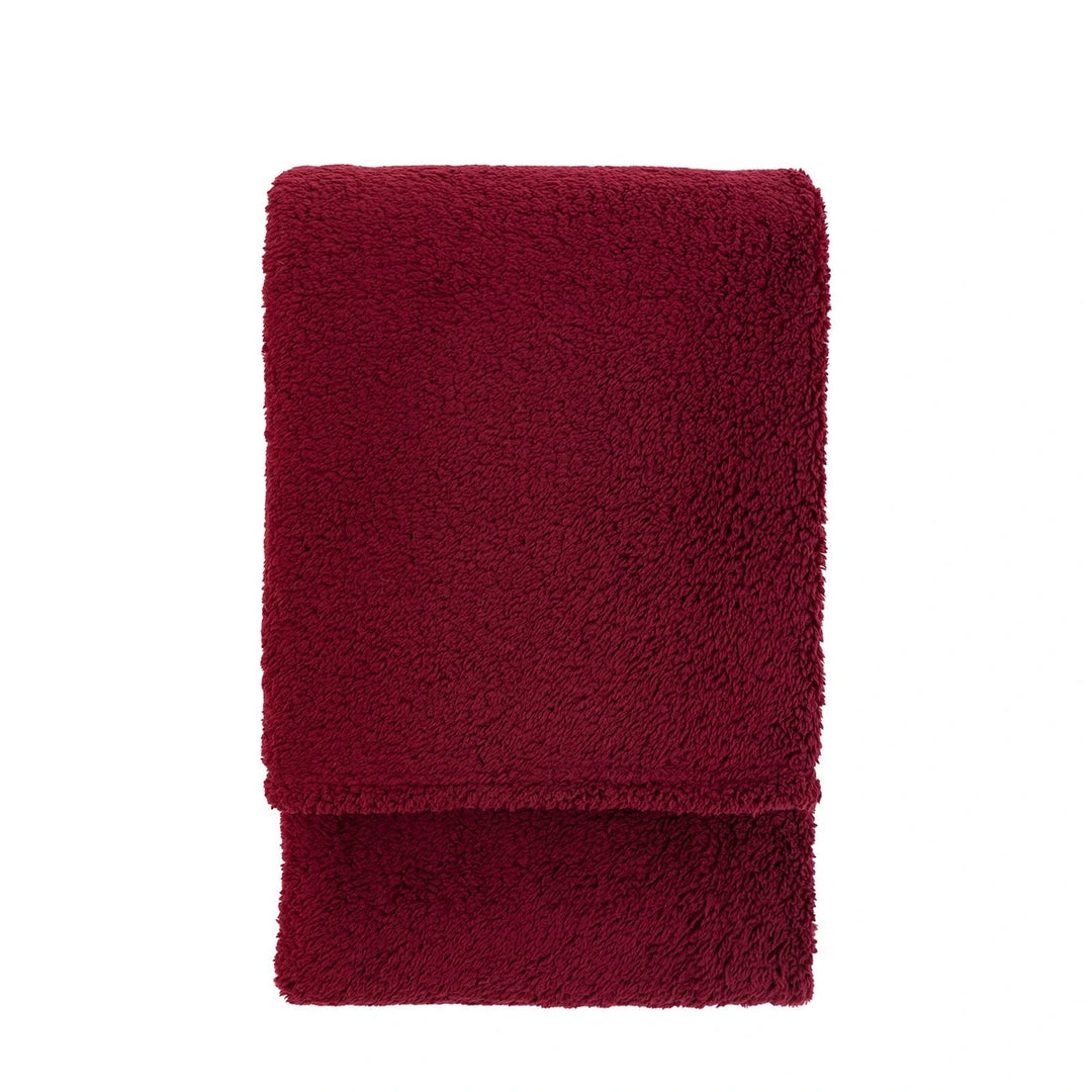 Teddy Fleece Throw - Mulberry