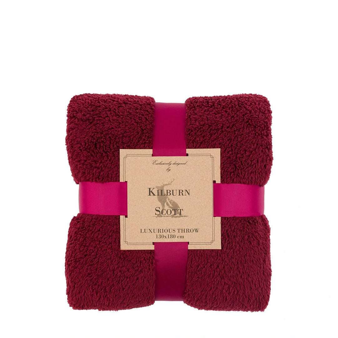 Teddy Fleece Throw - Mulberry