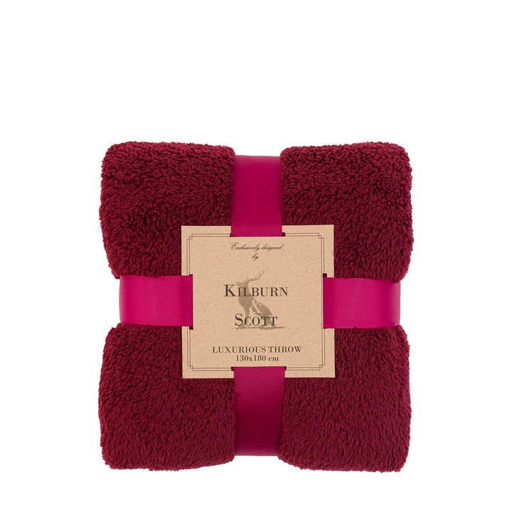 Teddy Fleece Throw - Mulberry