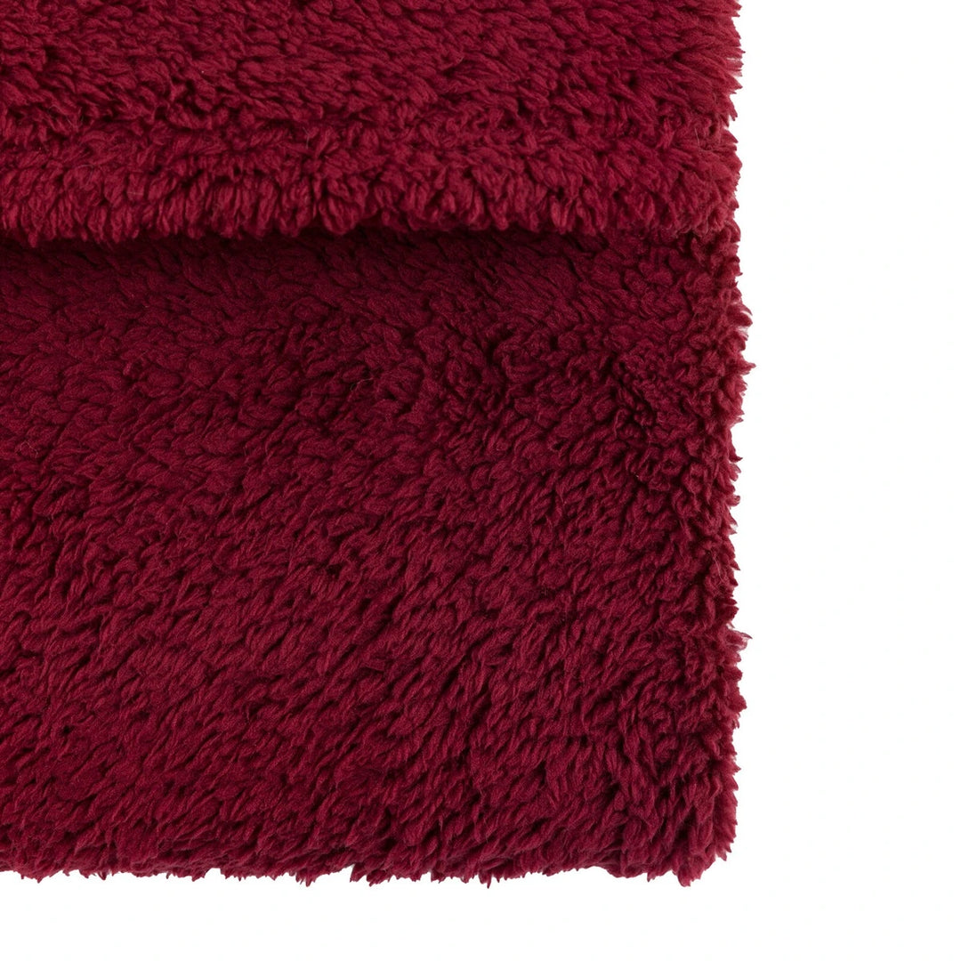 Teddy Fleece Throw - Mulberry