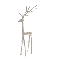 Hill Interiors Silver Standing Stag Ornament - Medium