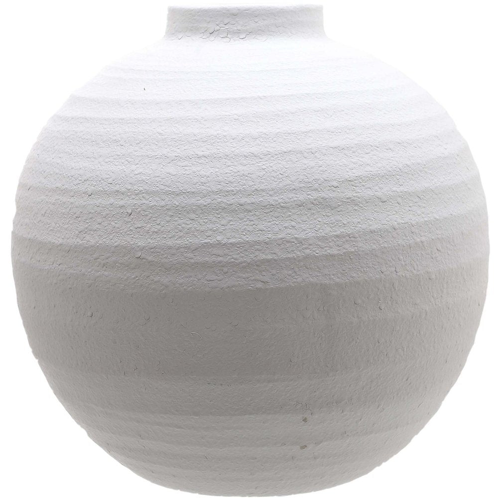  Hill-Hill Interiors Tiber Matt Ceramic Vase in White-White 045 