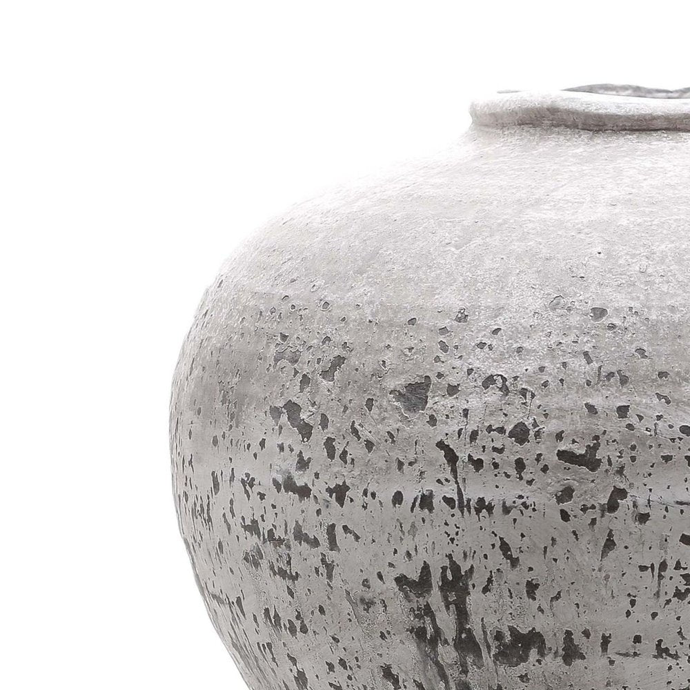  Hill-Hill Interiors Regola Stone Ceramic Vase-Grey 245 
