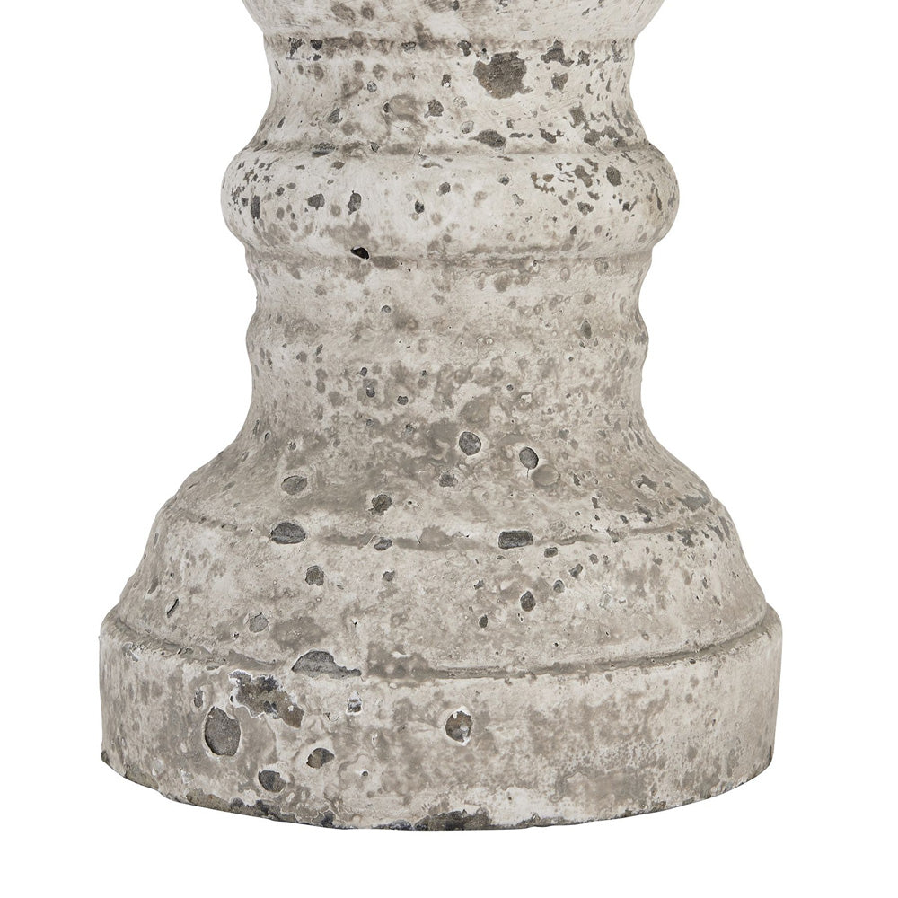 Hill Interiors Large Stone Ceramic Column Candle Holder