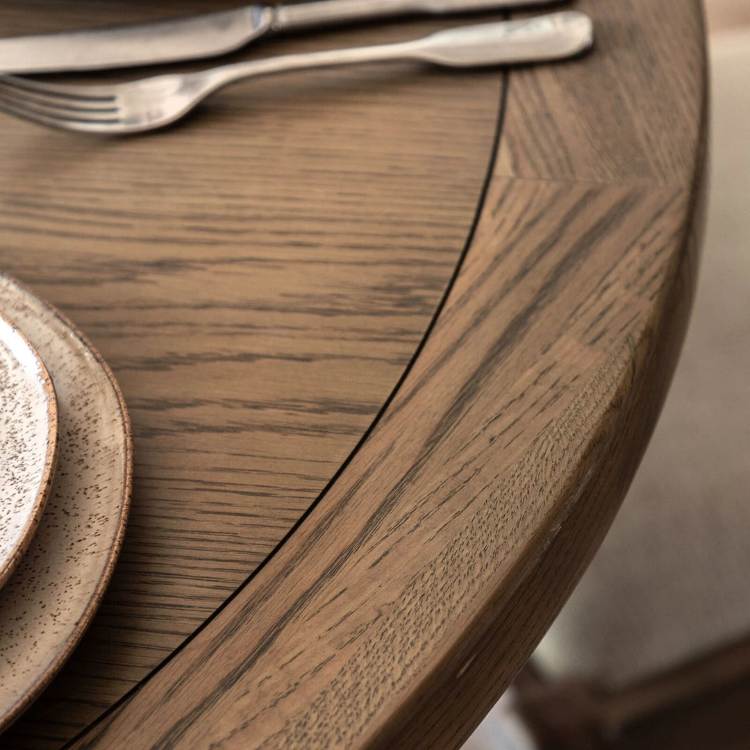 Hardwick Round Extendable Dining Table - Natural