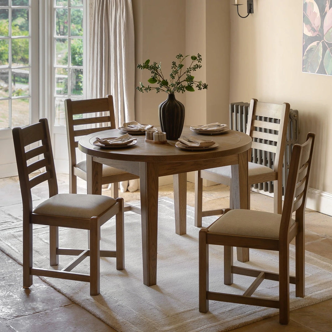 Hardwick Round Extendable Dining Table - Natural
