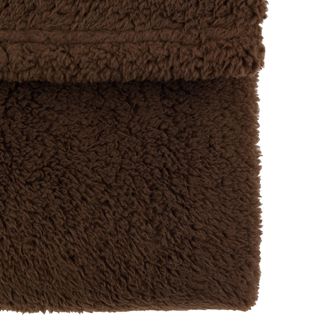 Teddy Fleece Throw - Chocolate