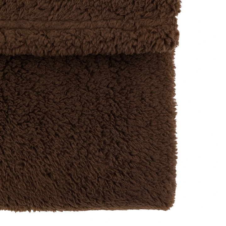 Teddy Fleece Throw - Chocolate