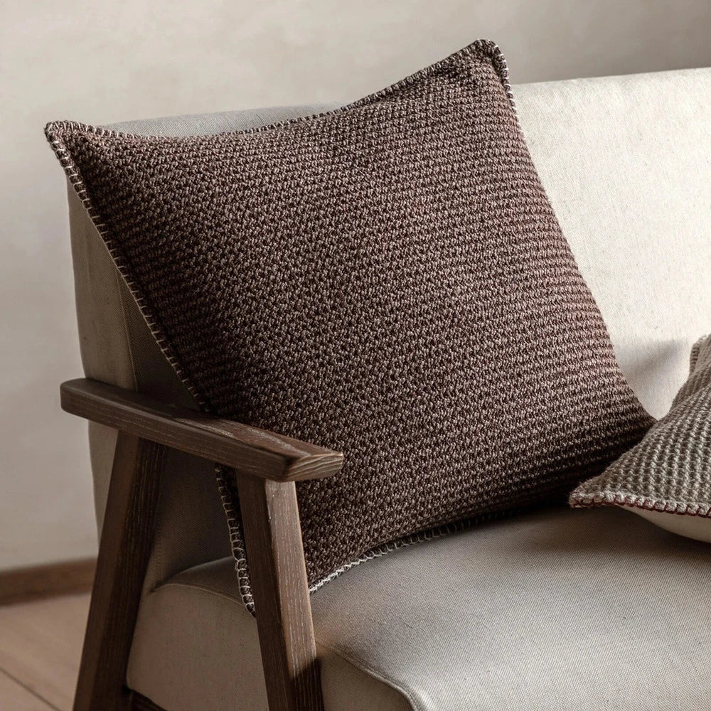 Aria Textured Cushion - Brown