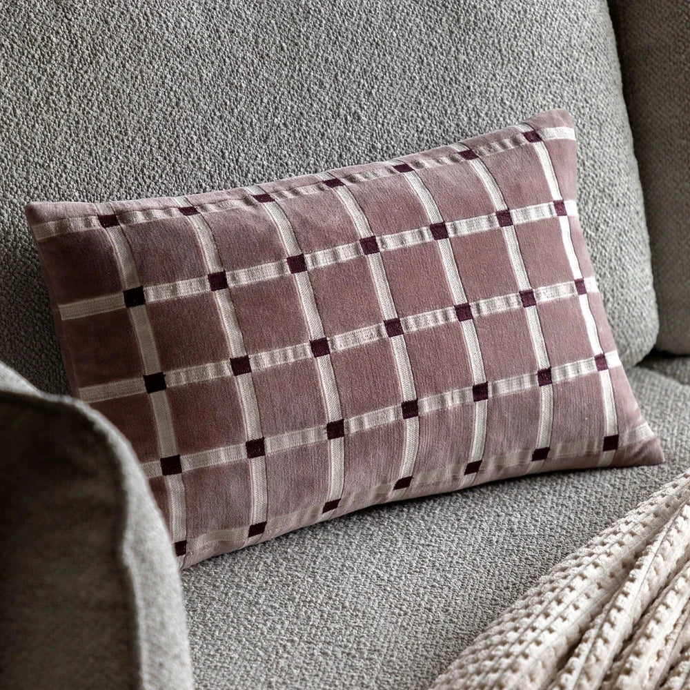 Sana Velvet Cushion - Mauve
