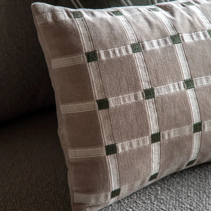 Sana Velvet Cushion - Taupe