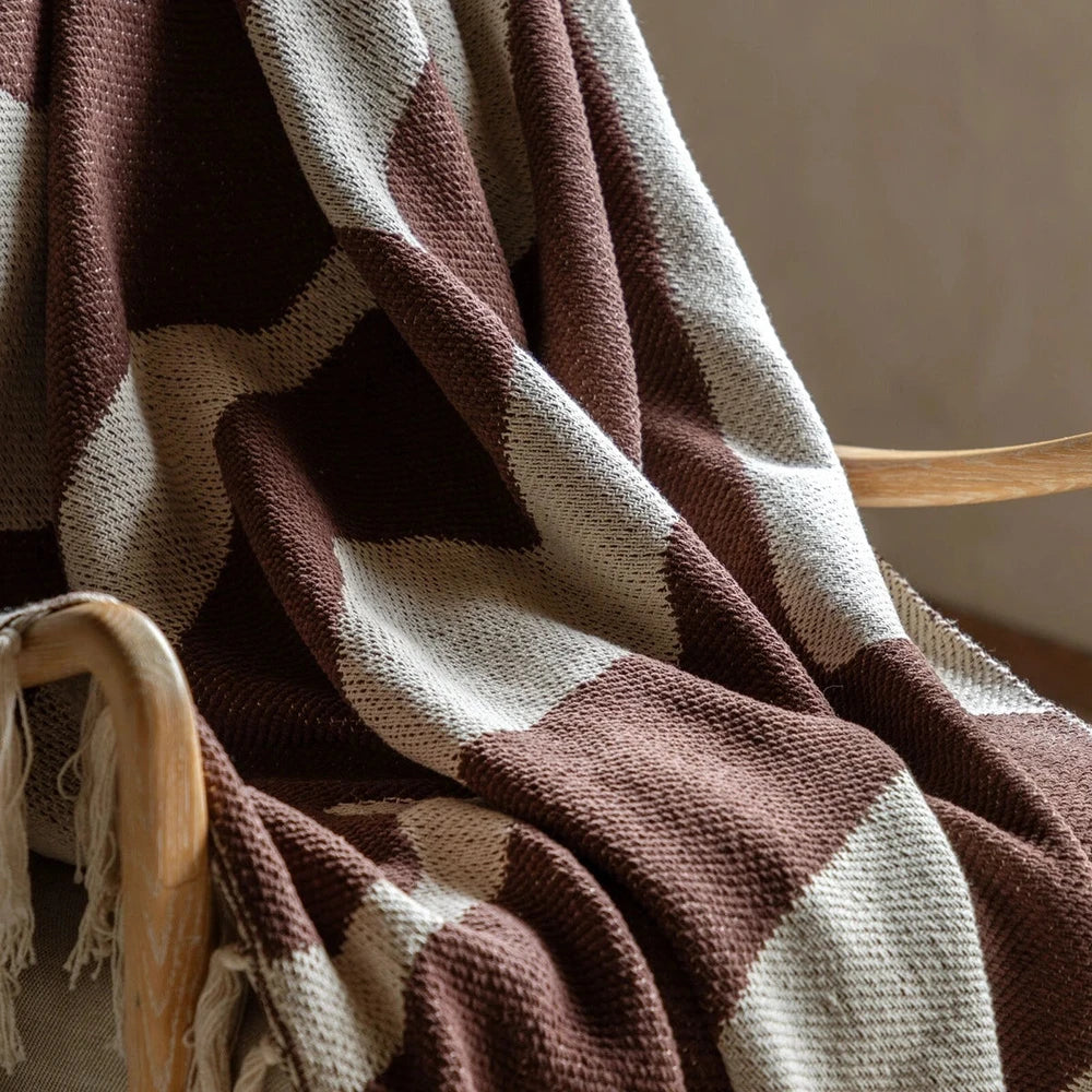 Alma Abstract Throw - Chocolate