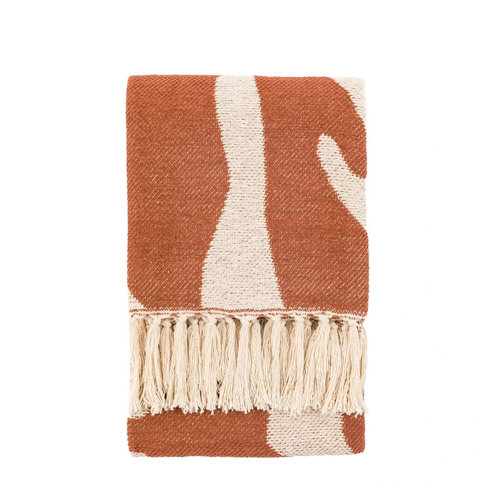 Alma Abstract Throw - Nutmeg