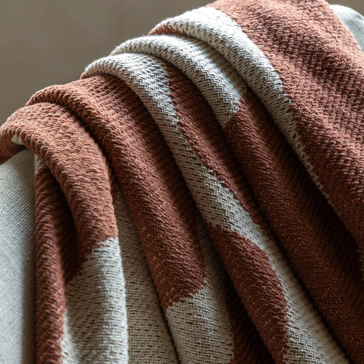 Alma Abstract Throw - Nutmeg