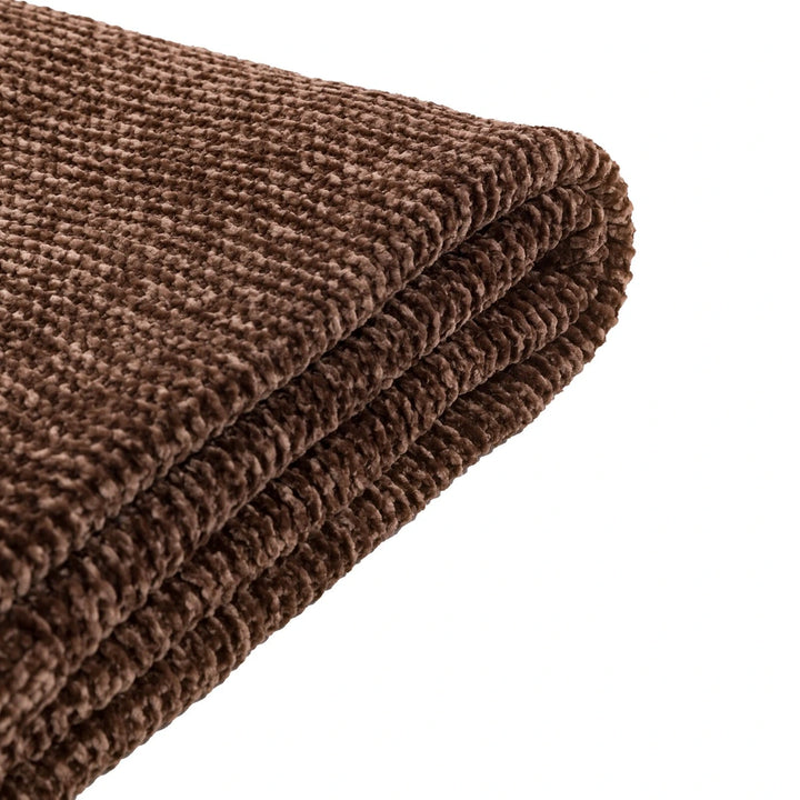 Dahlia Chunky Chenille Luxe Throw - Chocolate