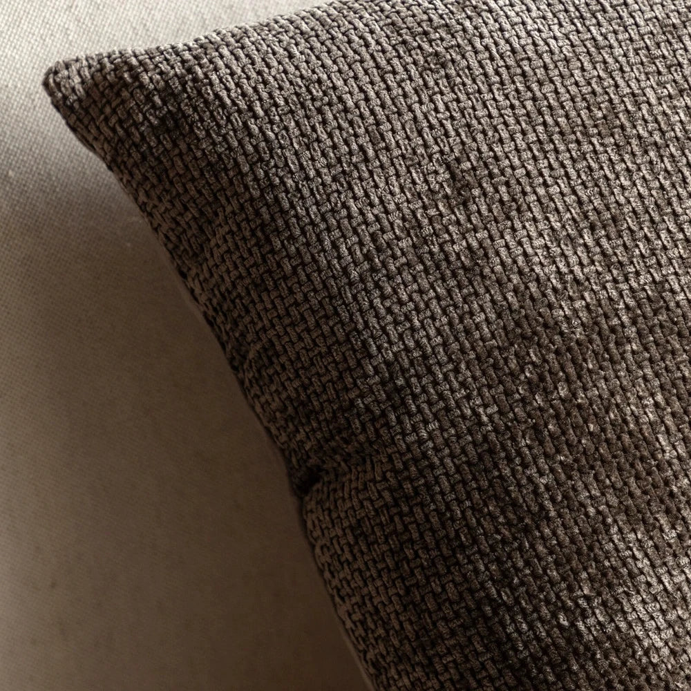 Basketweave Set of 2 Cushions - Chocolate