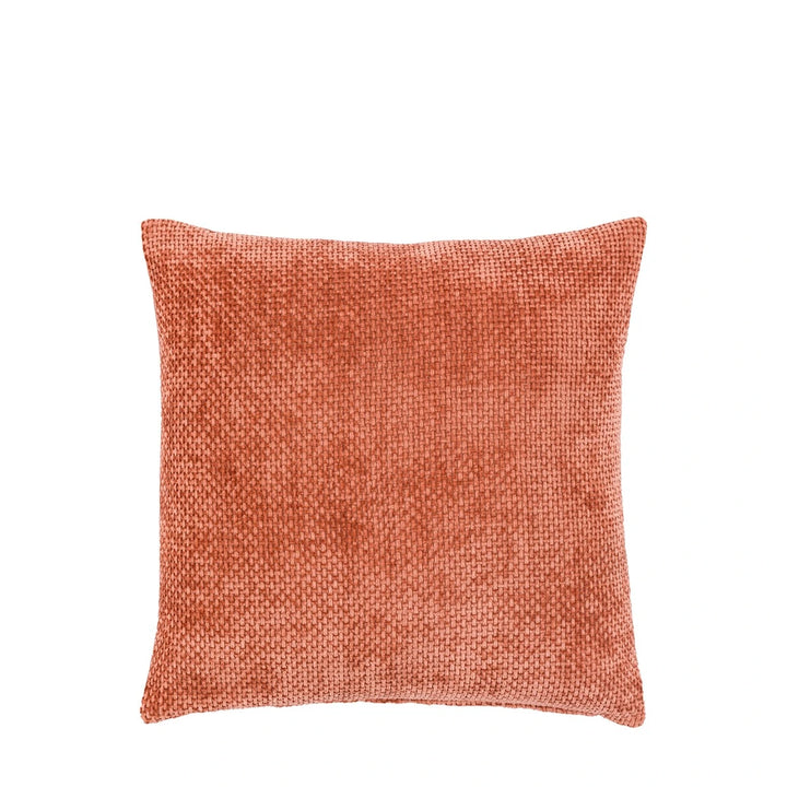 Basketweave Set of 2 Cushions - Rust