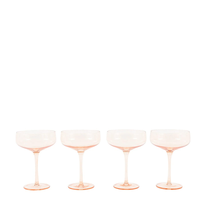 Set of 4 Coupe Glasses - Amber