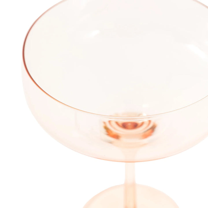 Set of 4 Coupe Glasses - Amber