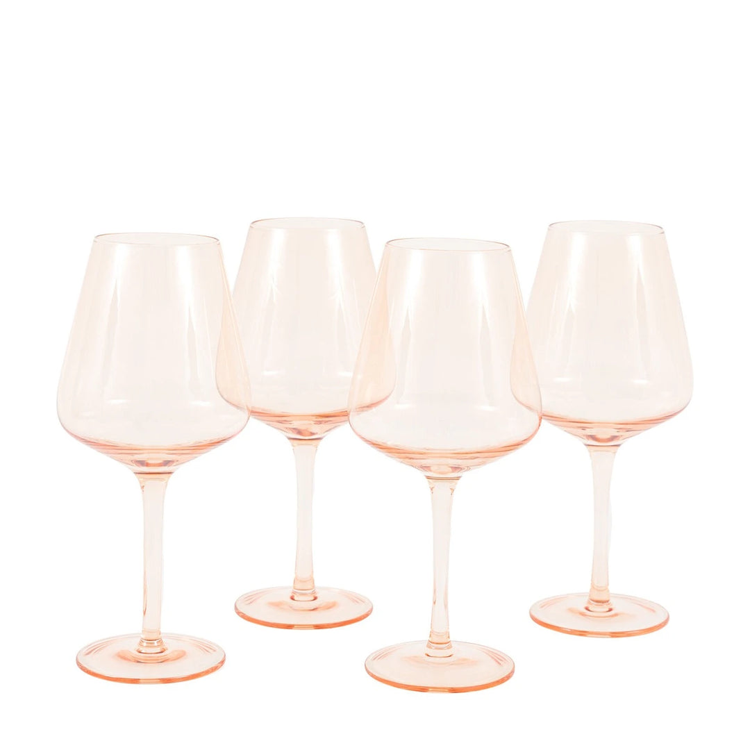 Set of 4 Wine Glasses - Amber