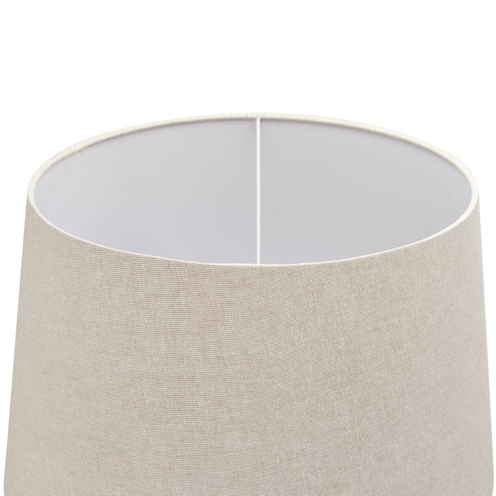 Hill Interiors Delaney Pillar Lamp With Linen Shade in Grey