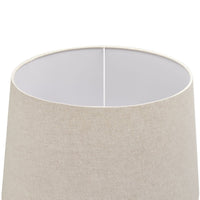 Hill Interiors Delaney Pillar Lamp With Linen Shade in Grey