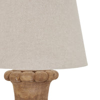 Hill Interiors Delaney Fluted Lamp With Linen Shade in Natural Wash