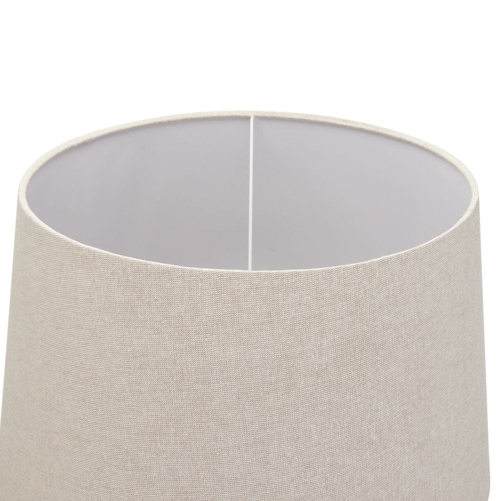 Hill Interiors Delaney Fluted Lamp With Linen Shade in Natural Wash