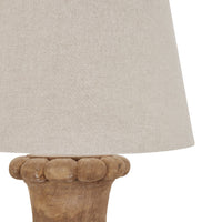 Hill Interiors Delaney Natural Wash Fluted Lamp with Linen Shade