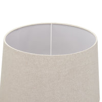 Hill Interiors Delaney Natural Wash Fluted Lamp with Linen Shade