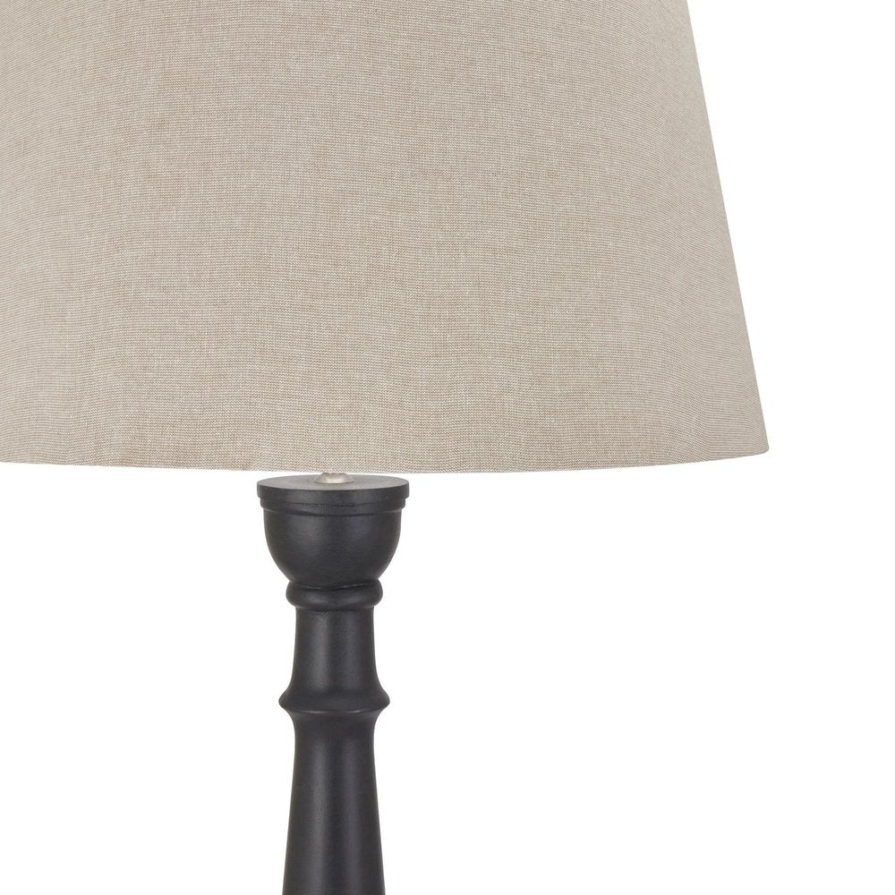 Hill Interiors Delaney Droplet Floor Lamp With Linen Shade in Grey