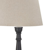 Hill Interiors Delaney Grey Droplet Floor Lamp with Linen Shade