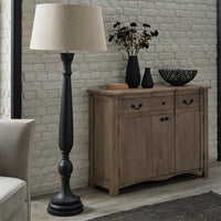 Hill Interiors Delaney Grey Droplet Floor Lamp with Linen Shade