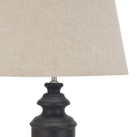 Hill Interiors Delaney Collection Urn Lamp With Linen Shade in Grey