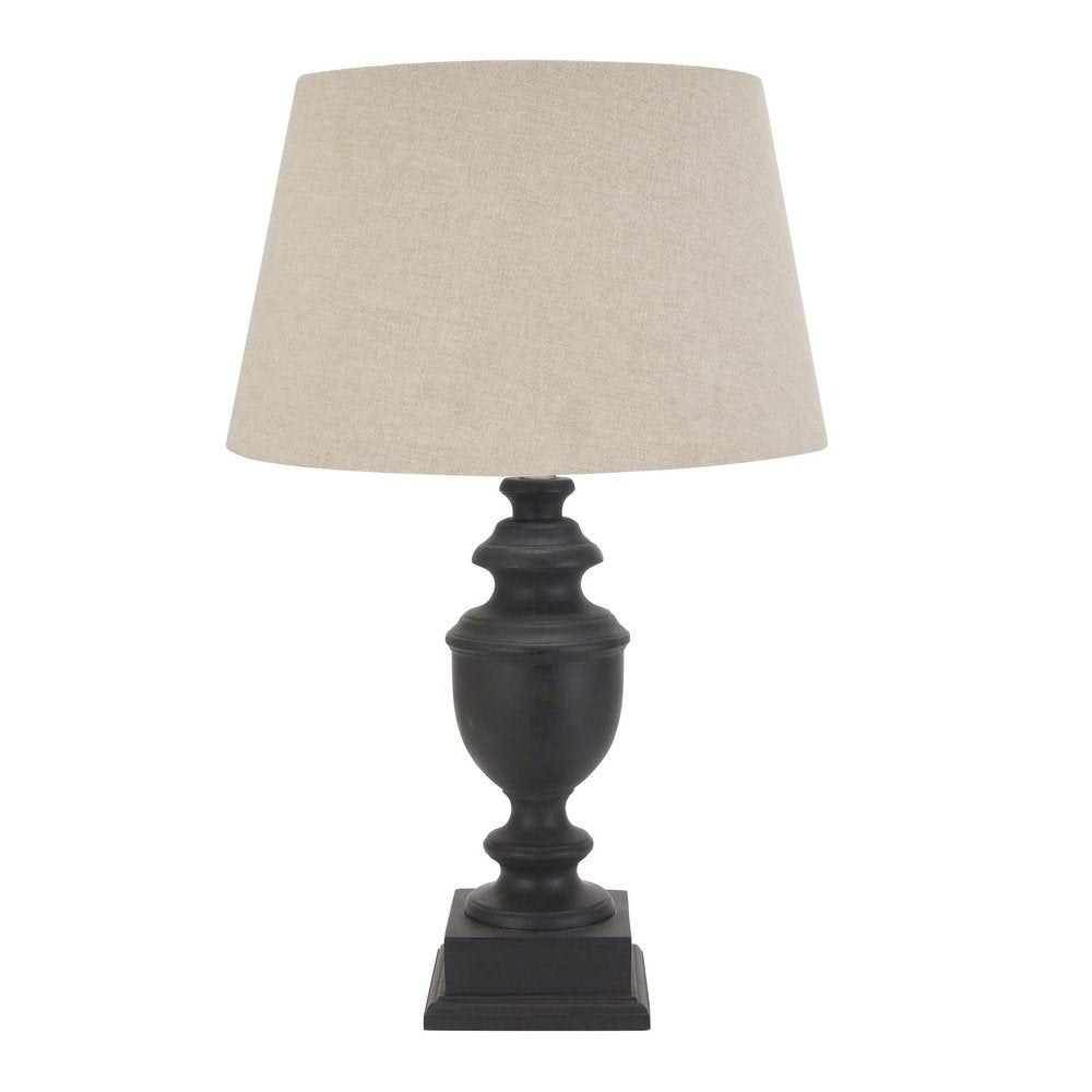 Hill Interiors Delaney Collection Urn Lamp With Linen Shade in Grey